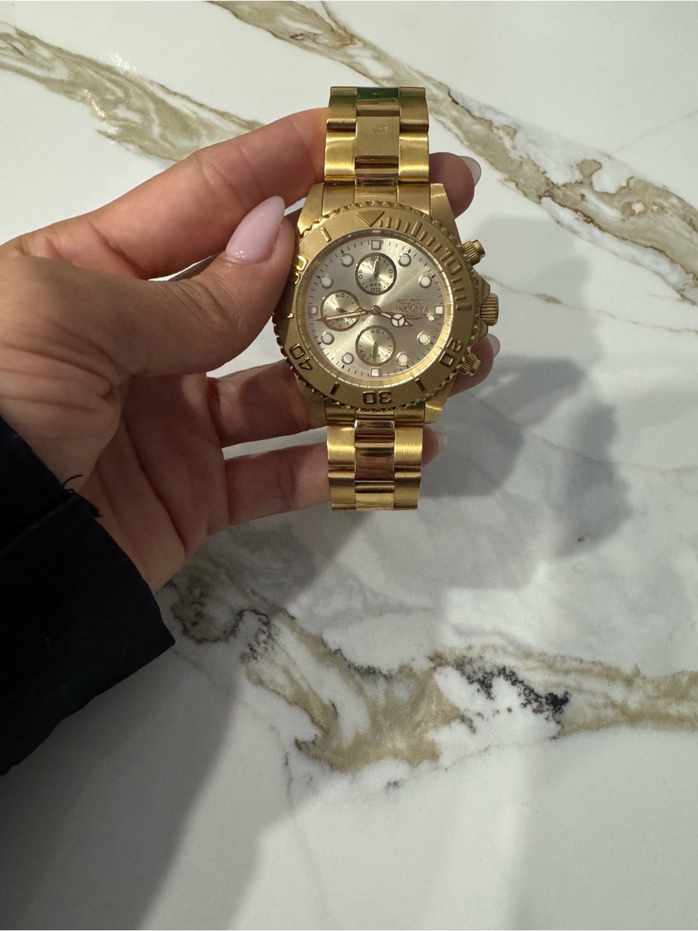 Invicta Gold-Tone Men's Chronograph Bracelet Watch